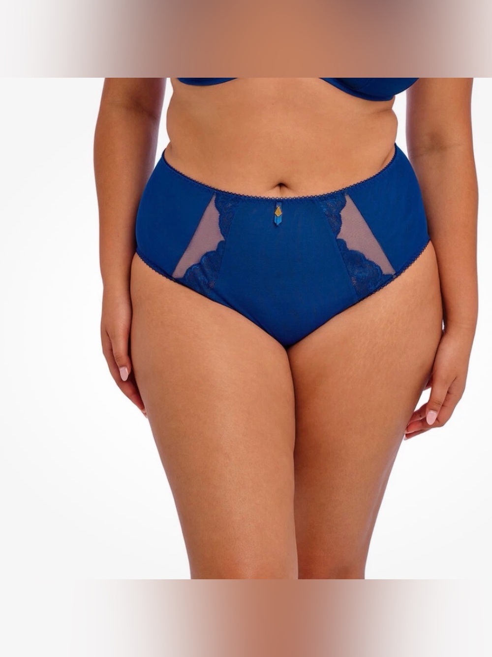 Elomi Cate Allure Full Brief Panty Size Large 
Color Blue 
New without tag